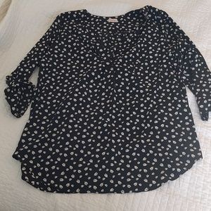 Pixley Split Neck Blouse Sz XL